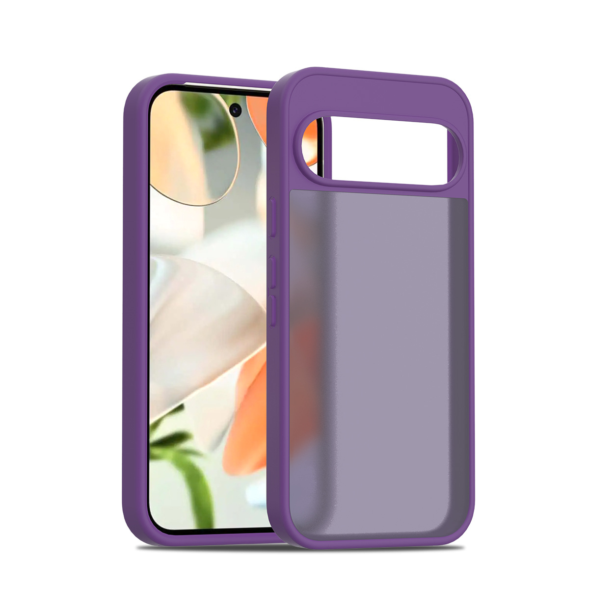 Aplicable para Google Pixel9 pro XL Silver Shield Skin Magnetic 2 - in - 1 10pro caso de teléfono semipermeable caso esmerilado