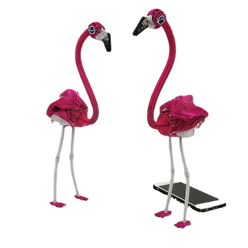 [Flamingo] Handmade aluminum wire aluminum wire diy crafts new and unique creative products wrought iron ornaments