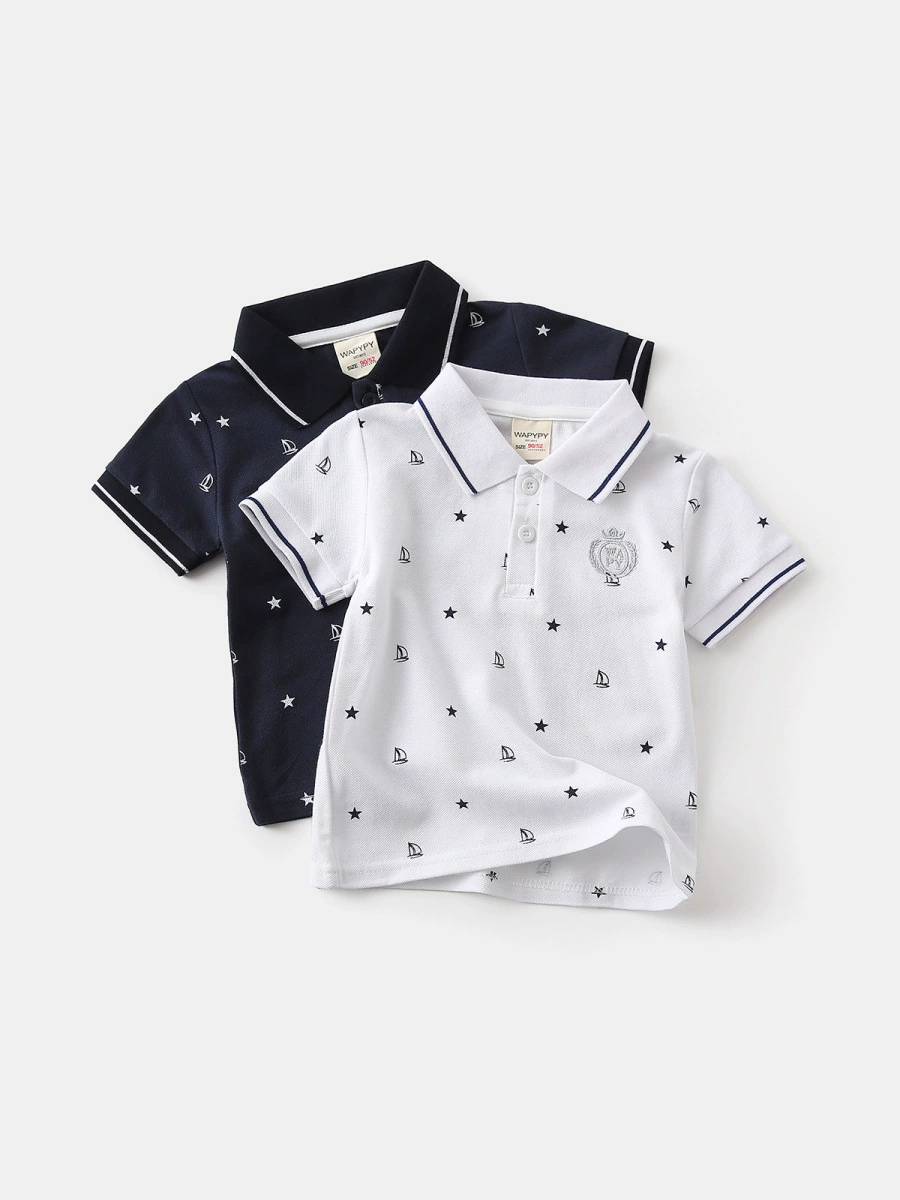 Летняя одежда для мальчиков, детская футболка с коротким рукавом, polo, детская одежда, оптовая продажа, с коротким рукавом