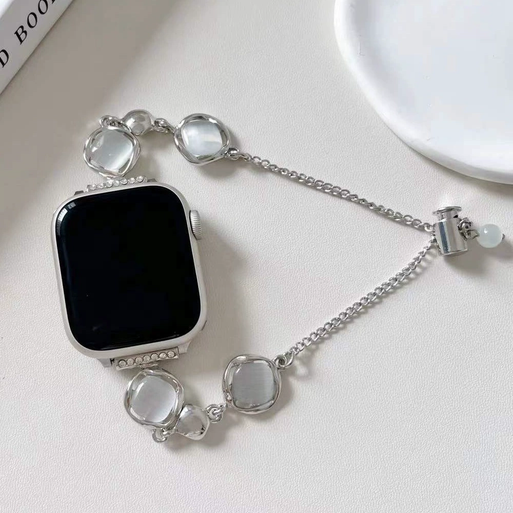 Подходящее для Applewatch Apple тибетский IWATCH8765 поколения SE CAT глаз камень металл маленький маленькая девочка