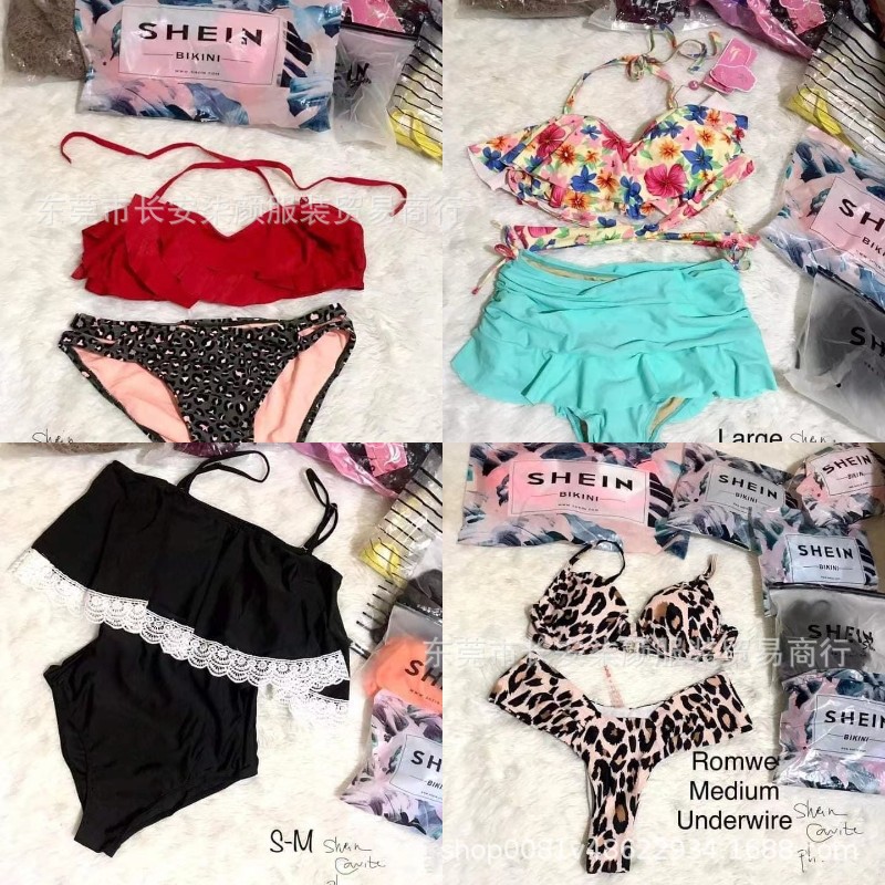 Trajes de baño de marca SHEIN, nuevos trajes de baño unidos, bikini, comercio exterior al por mayor, sudeste asiático