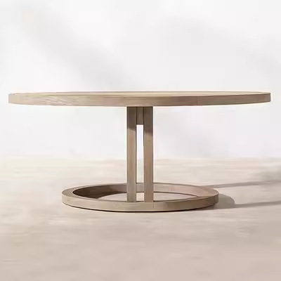 Mesa redonda de teca