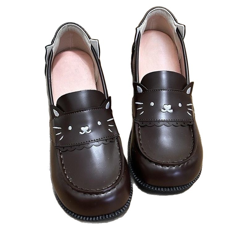2026 primavera nuevo estilo de estilo universitario casual con JK Marizhen zapatos universales bonitos uniformes de estudiantes zapatos de cuero pequeñas mujeres