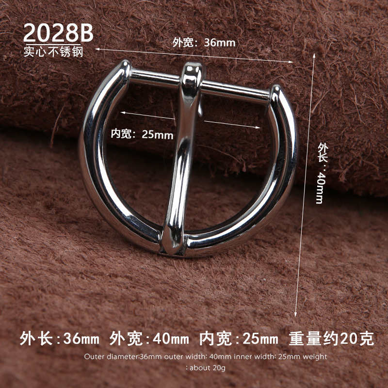 ステンレス革ベルトバックル304ソリッドウエストバックル針バックルカジュアル金属フルスチールベルトクリップ2.5cmレディース|undefined