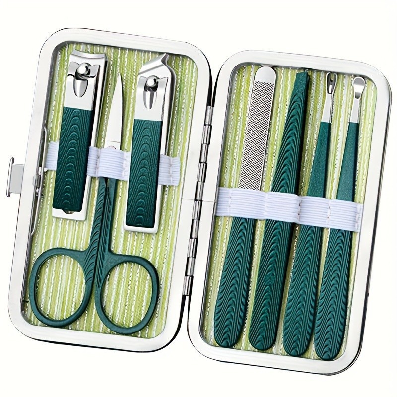 2025 herramientas de cortador de uñas para hombres nuevo conjunto de pinzas de uñas de cinco piezas de manicura portátil biselado image 5
