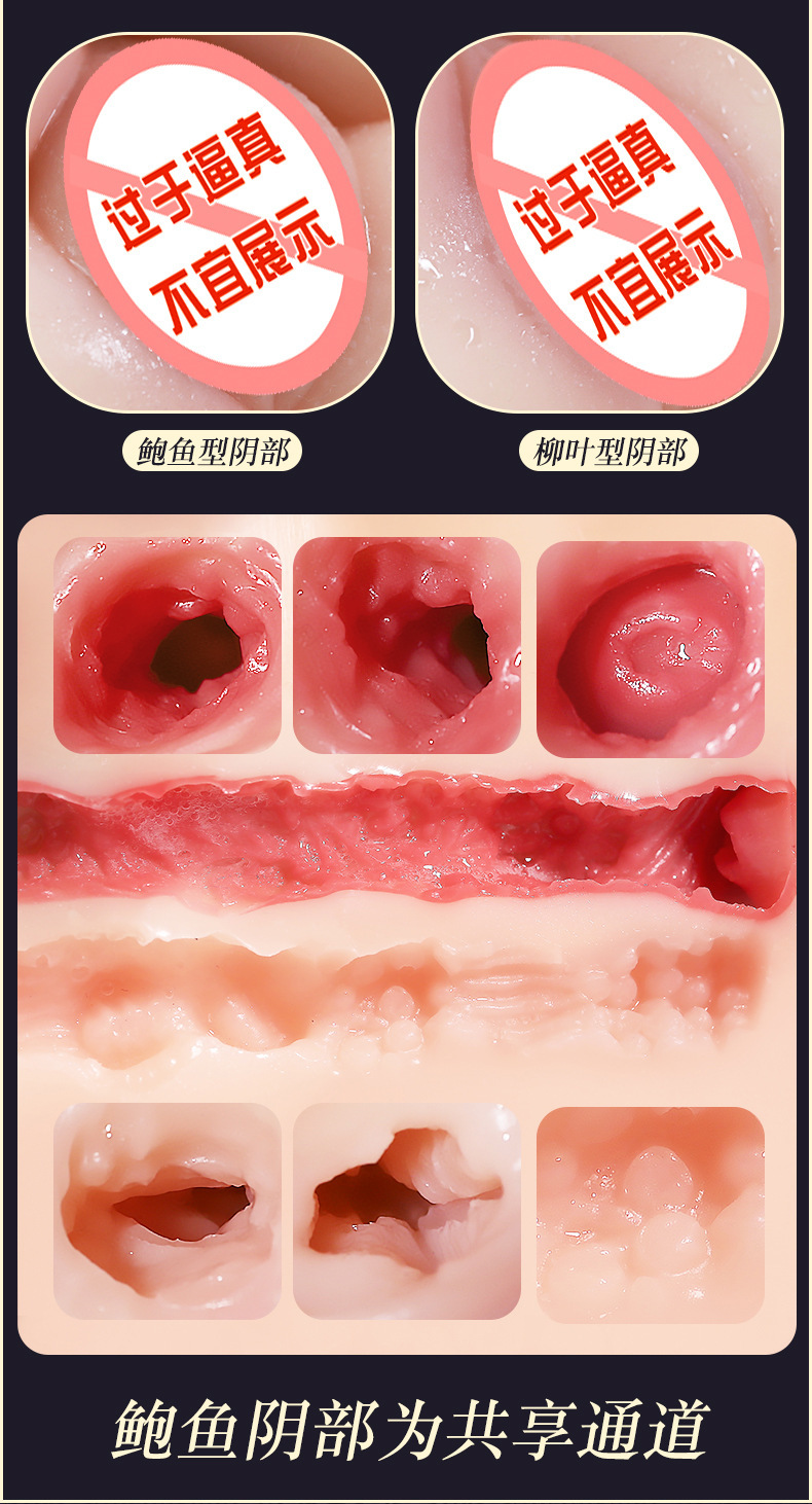 Male Masturbation Device Realistic Vaginal Buttocks Mold in TPE, Manual Use, Skin Tone — detail image 12