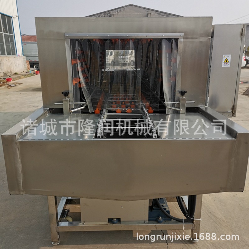 隆润机械全自动周转筐清洗机大型商用物流筐子托盘高压喷淋三段式