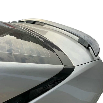 Fixed wind wing spoiler, no-drill installation, glossy black