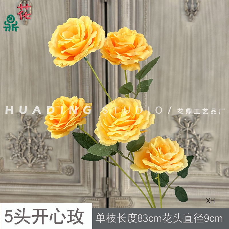 5 Đầu Hoa Hồng Vui XH - Vàng