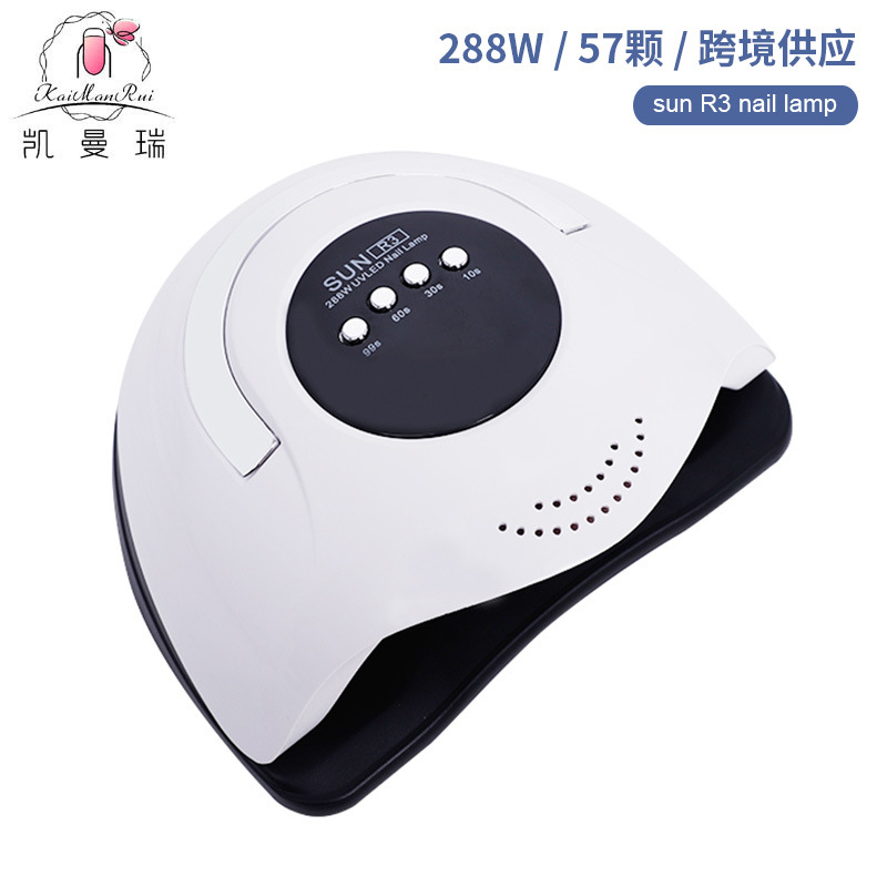 288W de alta potencia manicura lámpara de manicura tienda de manicura especial luz de terapia de uñas para el hogar con mano conveniente lámpara de horneado transfronteriza