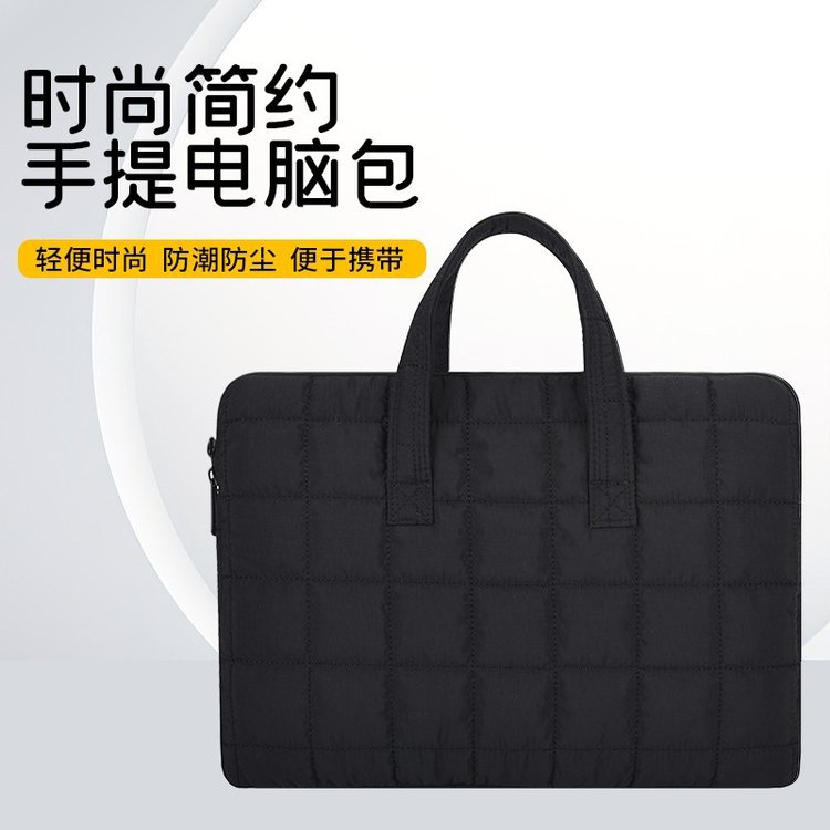 Korean ins laptop bag for Apple 14inch notebook storage bag ipad tablet bag plaid 11inch 15inch
