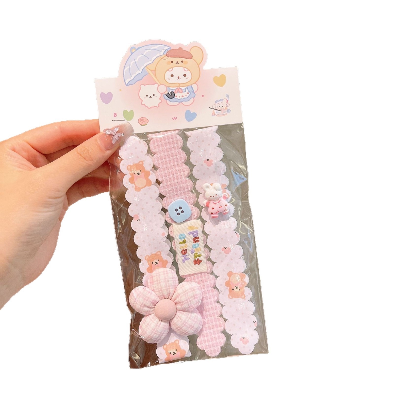 Flores de punto para niños velcro clip para el cabello bandas de cabello para bebés pestañas toque de cabello para niñas correa para el cabello