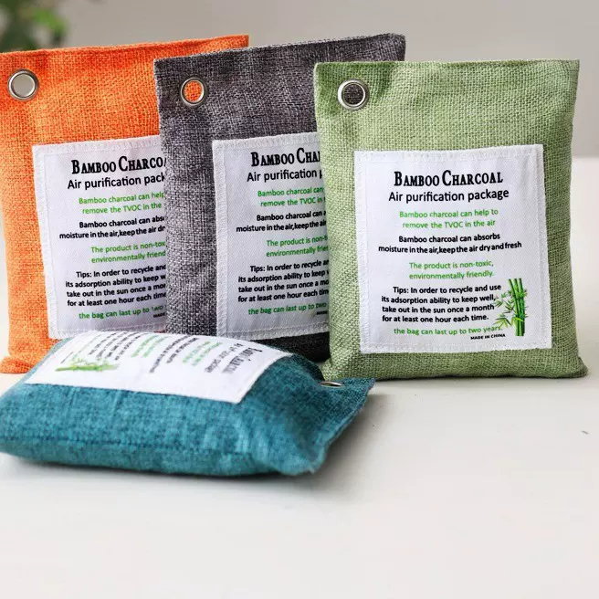 亚马逊热销竹炭包新车除甲醛除味神器家车两用室内衣柜200克炭包