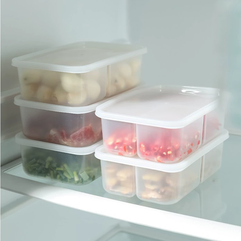frozen refrigerator, fresh, transparent soft cover, storage box, side dishes preparation, non -skewed flavor superimposed category ingredient box