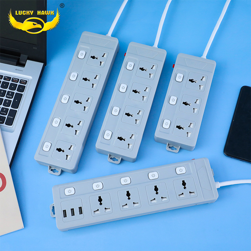 多开关连体铜带灯开关外贸出口泰国 伊拉克 中东 非洲插座 排插