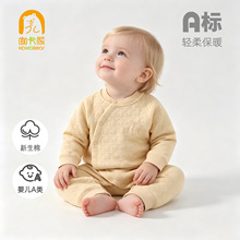源头工厂批发婴儿连体衣安阳童装春秋冬款夹棉a类纯棉厚 宝宝爬服