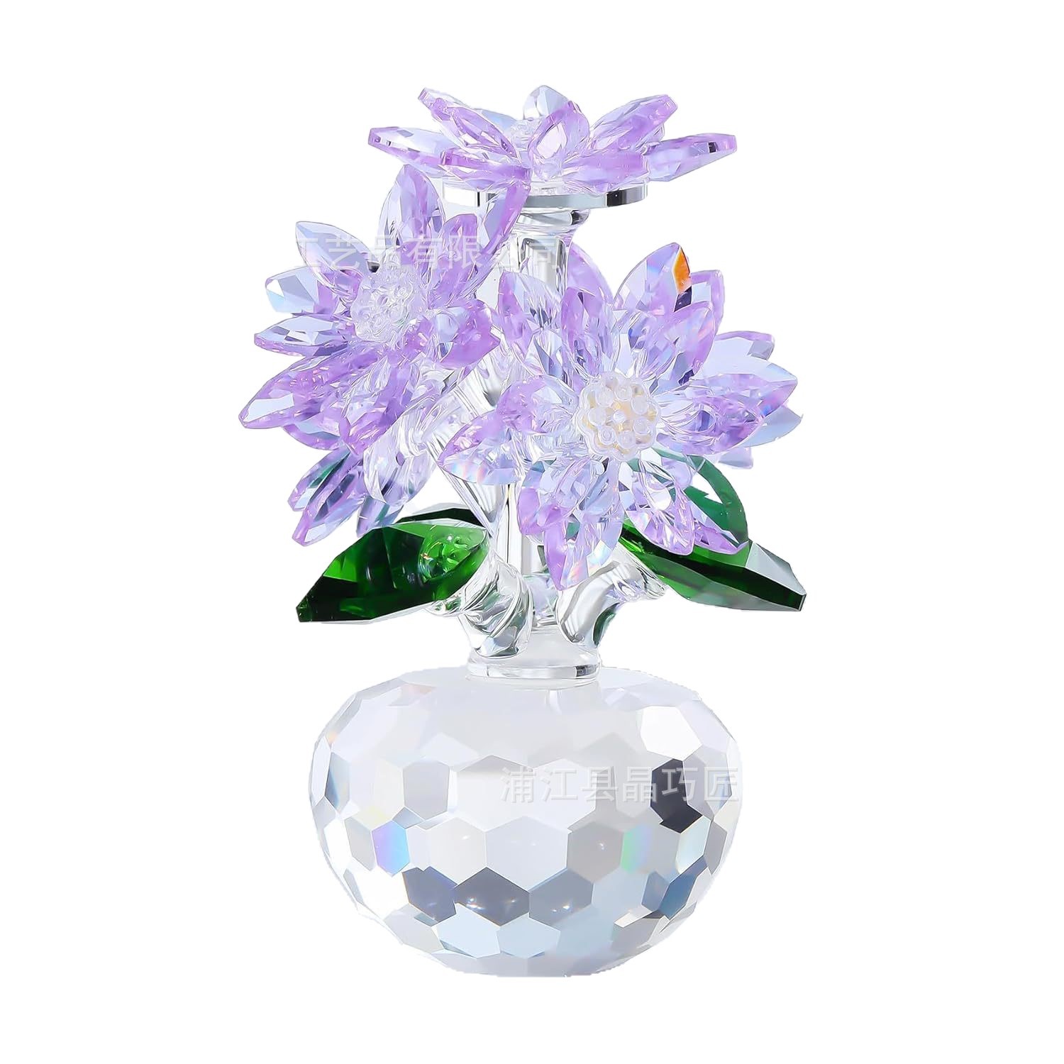 軽奢風クリスタルデイジー置物 ホームデコレーション ビジネスギフト 輸出専用直送