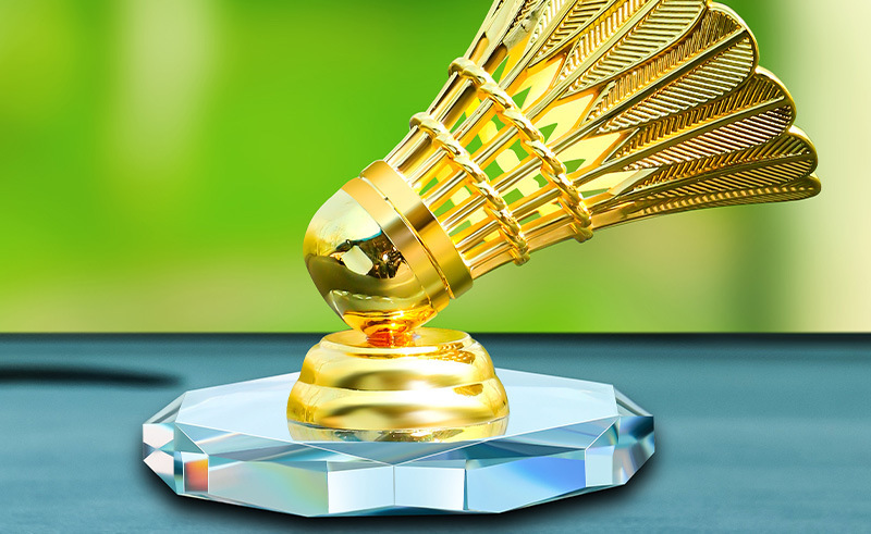 Creative car decoration badminton lovers small decoration interior decoration good sound metal Trophy