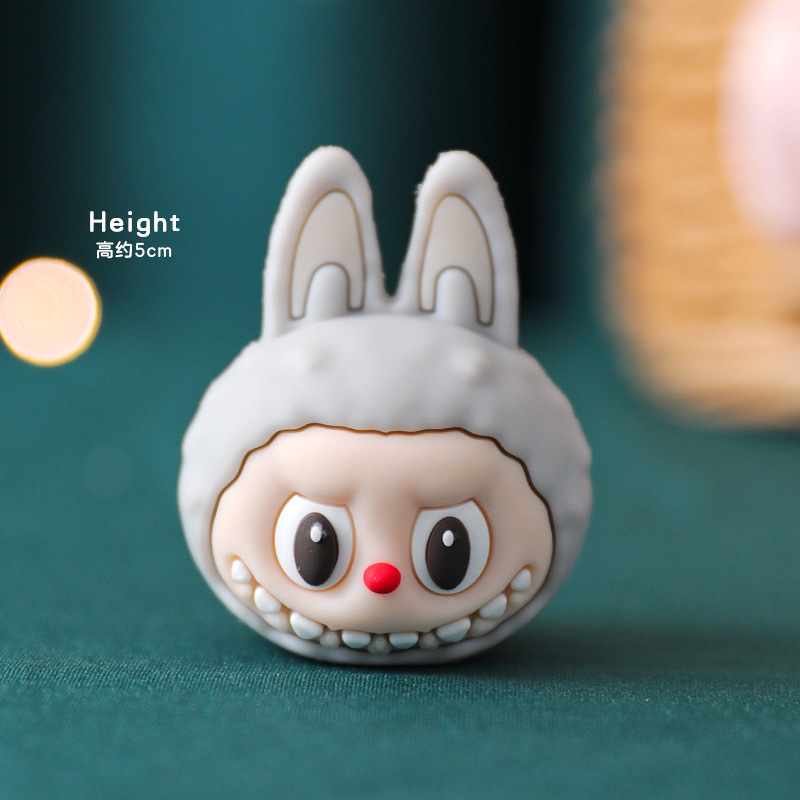 ラブブケーキデコレーションオーナメントラブブ子供の誕生日オーナメント漫画かわいい人形デザートテーブルデコレーション|undefined