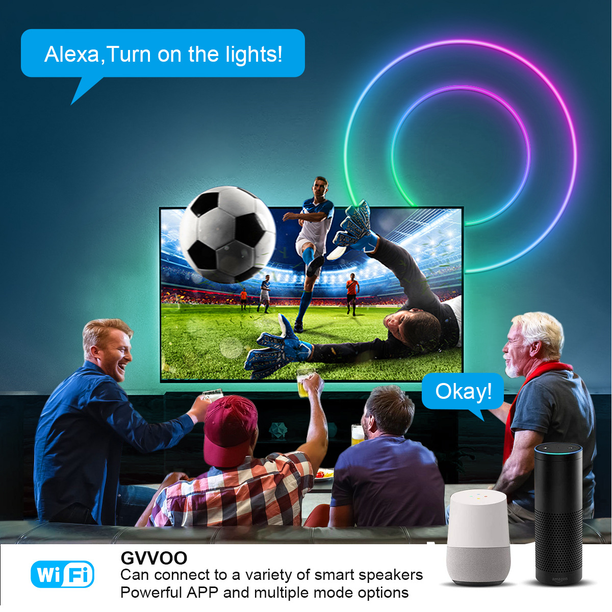 Cross-Border música barra de luz de control remoto caballo luz graffiti WiFi inteligente DIY modelado música neón tira de luz