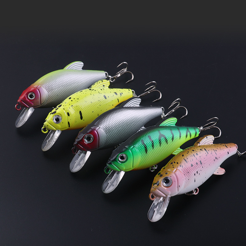 Luya cebo falso 12,8g/8,2 cm mino vibración cebo duro cebo artificial se especializa en lubina gancho de pescado plano