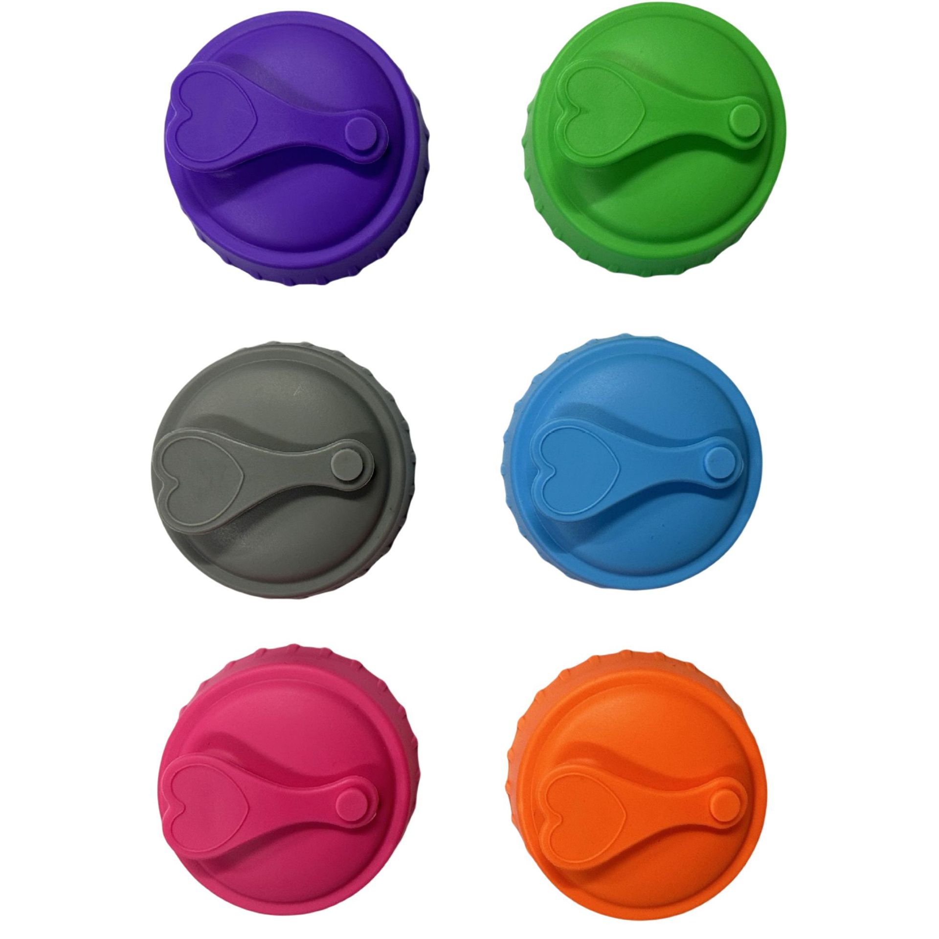 하트 모양의 버튼 스타일 6가지 색상 세트