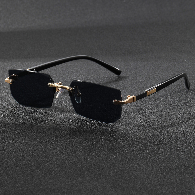 New Frameless Fashion Sunglasses, Cross-Border Trendy Cut-Edge Sunglasses, Personalized Sunglasses for Men and Women, Versatile