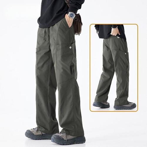 Workwear Casual Pants for Men - Summer 2025 Loose Straight-Tube Outdoor Sports Waterproof Pants for Men - Long Pants Chic