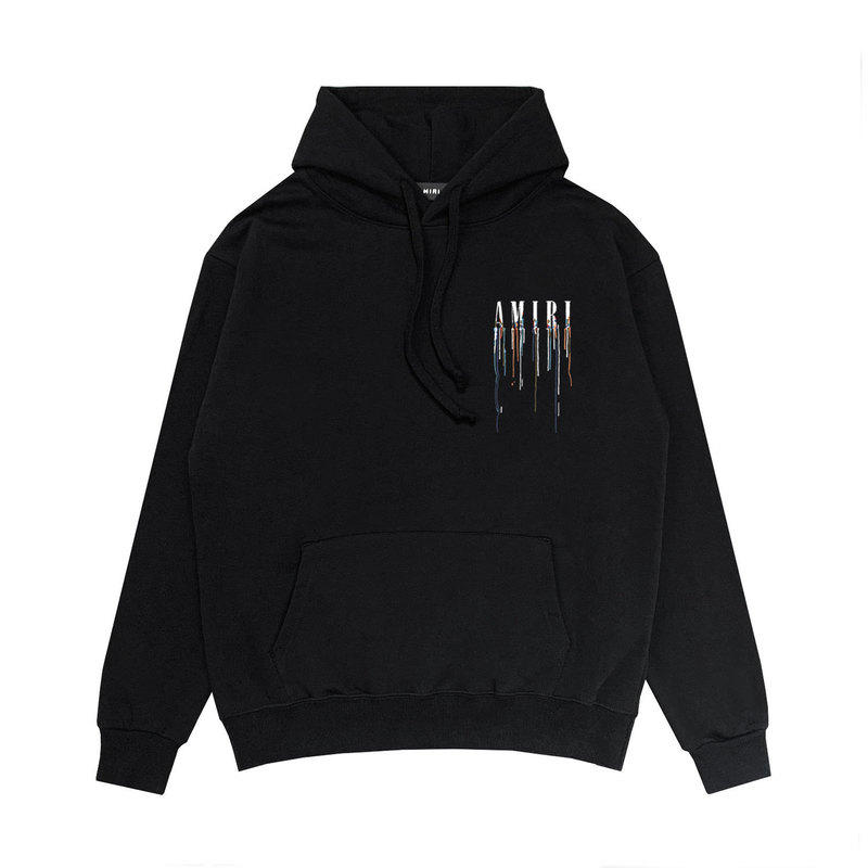 Cross-Border Wholesale European and American Trendy Brand Amiri Tear-Away Hooded Sweatshirt, Polyester 240g, Couple's Matching Hoodie
