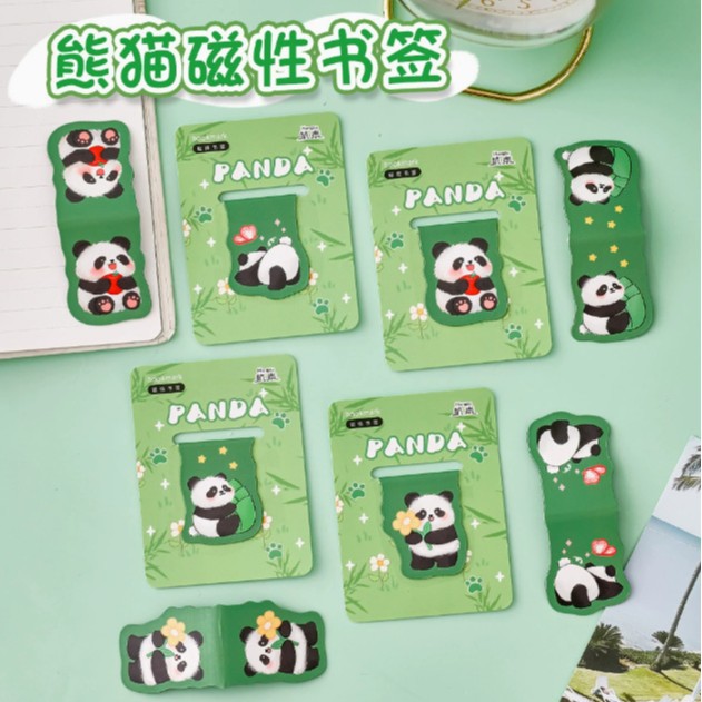 Caricatura adorable Panda Post-it - Notes Estudiantes Temporada escolar DIY Papelería Pequeños regalos de alto valor facial Paquete de regalo para niños