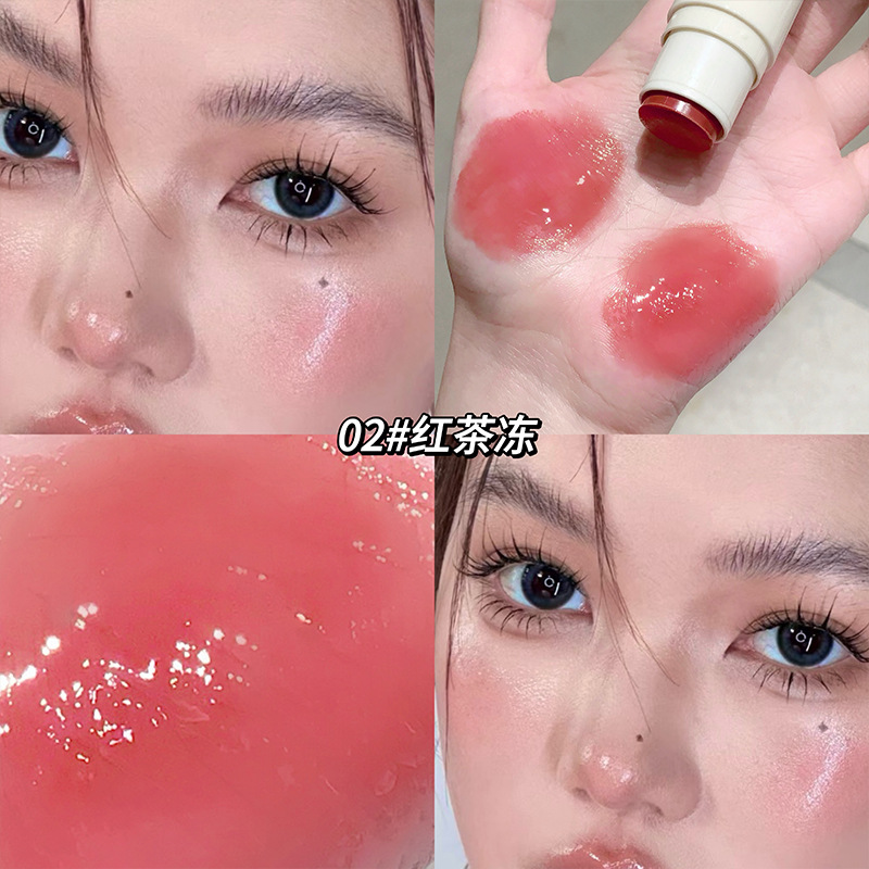 Gegebear agua luz multipropósito doble cabeza humedecer otoño invierno anti-agrietamiento seco desarrollo de color puro deseo femenino tierno con un palo rojo