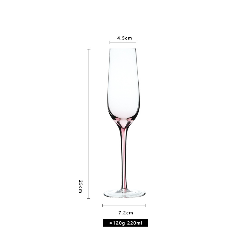 Copa de champán púrpura