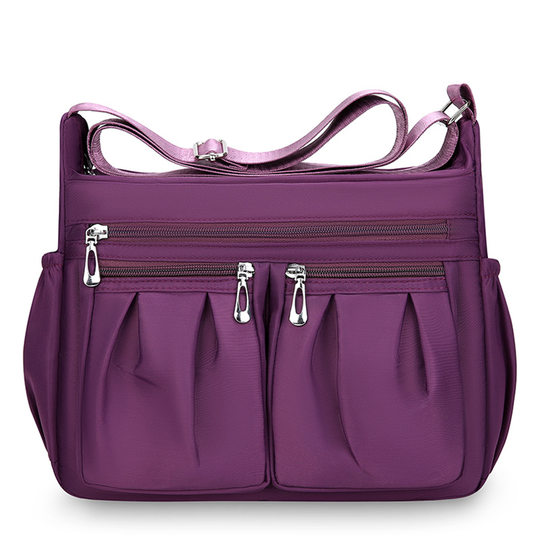 Bag Women's Oxford Cloth Middle-aged and Elderly Women's Bag Large Capacity Crossbody Korean Casual Canvas Business Bag Multi-layer Shoulder Bag