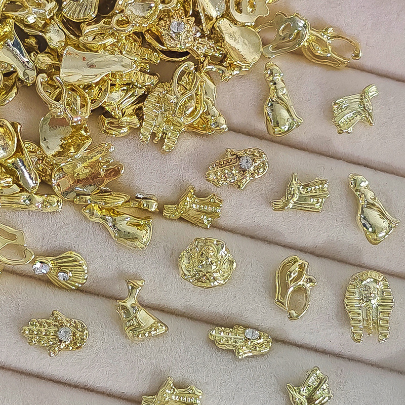 Pharaoh Cleopatra Themed Nail Decorations Cross-Border Supply 8 Types of Alloy Diamond Metal Accessories Suitable for Nail Polish Gel Pharaoh Cleopatra Themed Nail Decorations Cross-Border Supply 8 Types of Alloy Diamond Metal Accessories Suitable for Nail Polish Gel