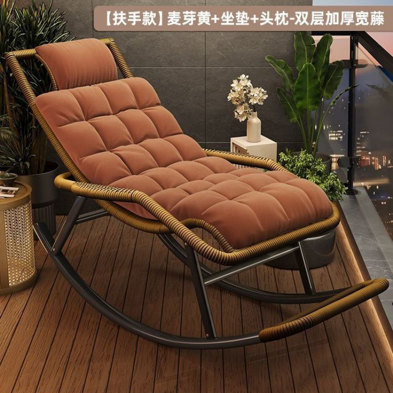 网红摇椅成人躺椅四季可用特厚钢架中老年休闲坐睡两用承重300斤|undefined