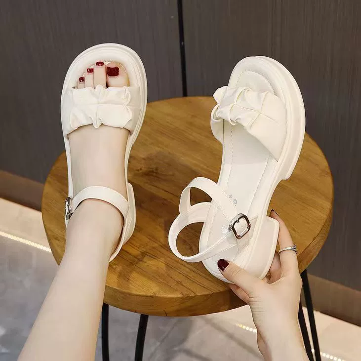  High sandals platform, universal beach footwear for leisure, for teenagers, 2025 years
