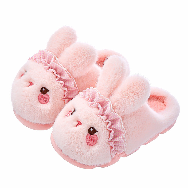 Hermosas zapatillas de algodón de invierno de mujer 2025 nuevo interior de la luna de calentamiento de peluche zapatillas de algodón de luna