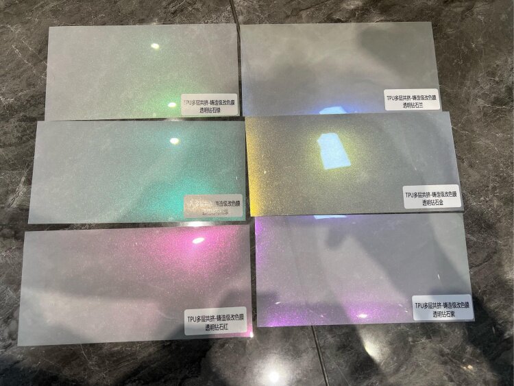 Tpu Color-Changing Film Diamond Sparkle Car Wrap Full Body Paint Protection Film Anti-Scratch Car Full Body Color Diamond Transparent Film