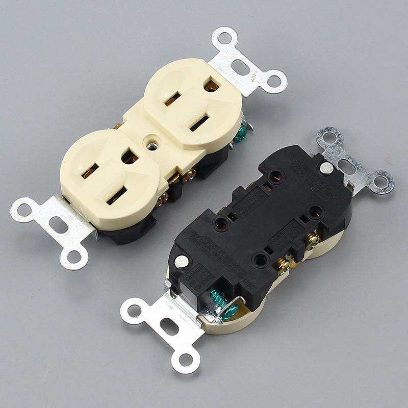 Serie U estándar de América Central y América del Sur 15A / 20A toma de corriente estándar de América del Sur interruptor de pared marfil / blanco