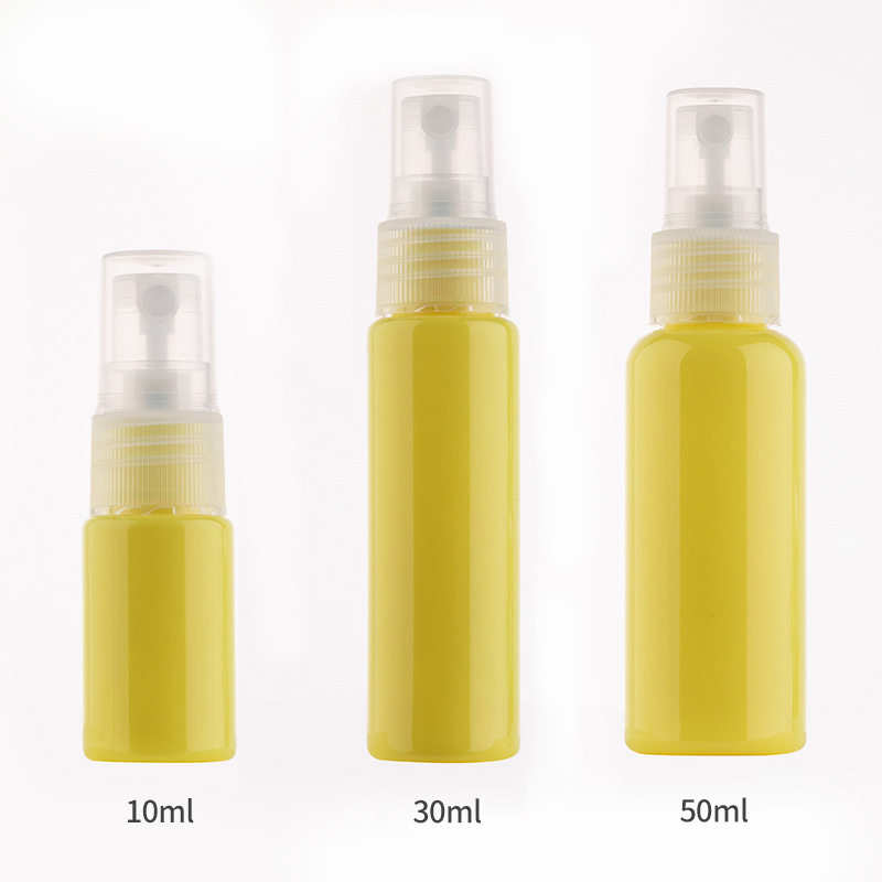 Aerosol de 10 ml; amarillo limón; PET+PP