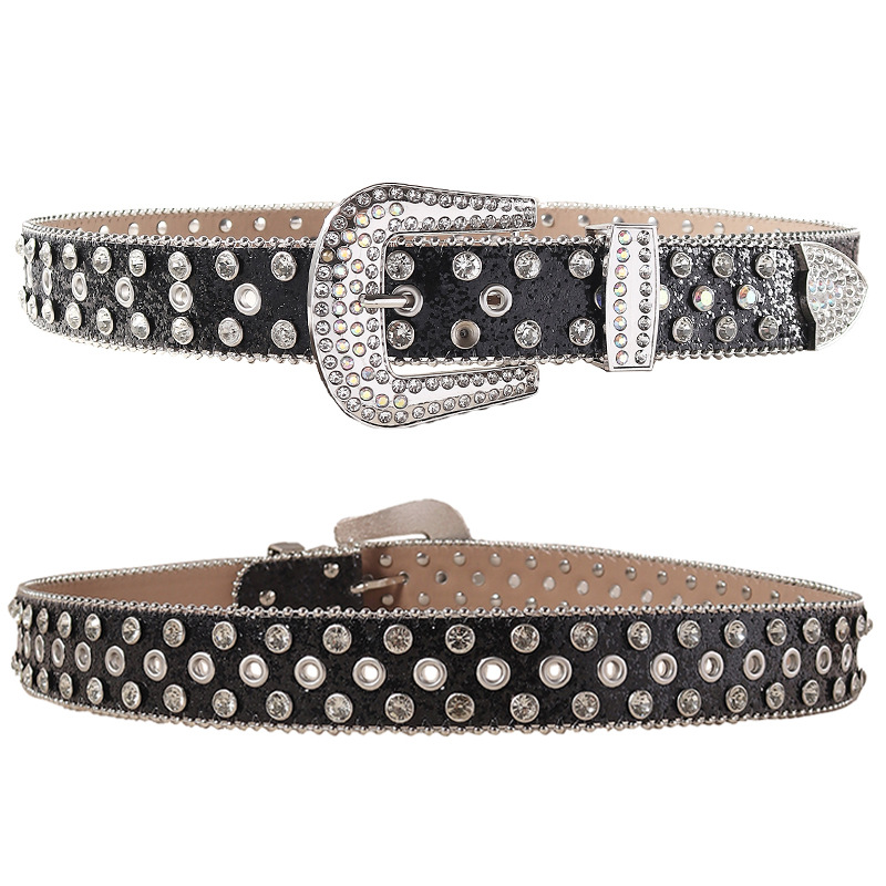 mit Pailletten-Strasssteinen, Herren-Rock-Nachtclub-Persönlichkeitsgürtel, breiter Modetrend-Punk-Internet-Promi-Gürtel für Männer_voghion.com