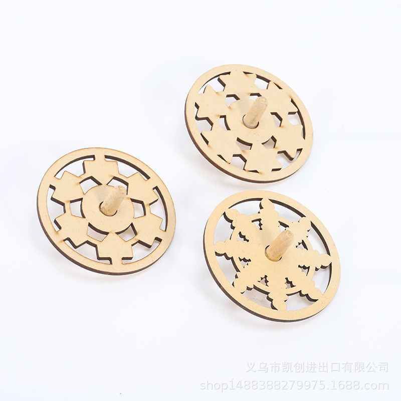 Blank wooden spinning top, children's painting, doodling, coloring, crafting, DIY decoration, kindergarten creative material kit