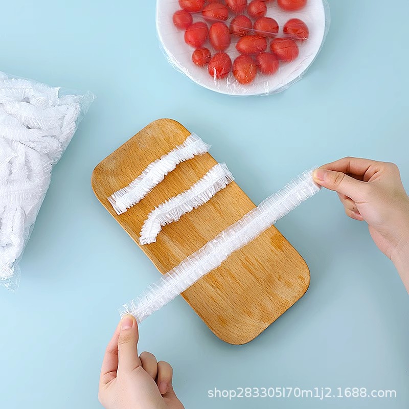 Bolsa de conservación de alimentos de calidad alimentaria, cubierta de envoltura de plástico a prueba de polvo desechable, condón para el hogar de cocina, artefacto de almacenamiento de refrigerador