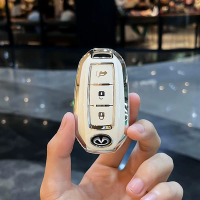 case qx50l/qx70/q70l/qx60/fx35 car – Car key bag - infiniti-g-smart-3-key-trunk-single-shell-white
