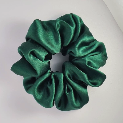 Decorative Rope Hair Care Traceless — Saç üçün rezinlər - christmas-green-4cm-100-mulberry-silk-30mm