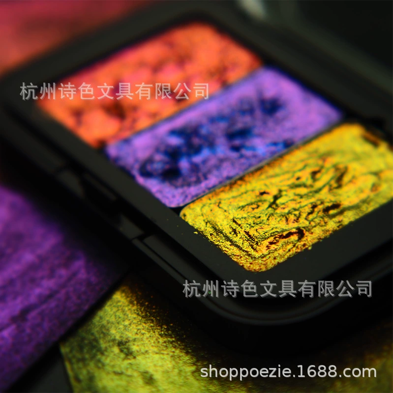 Poetic color 3-color box loaded color Dragon Cyber series watercolor can replace art paintings fantasy art characters