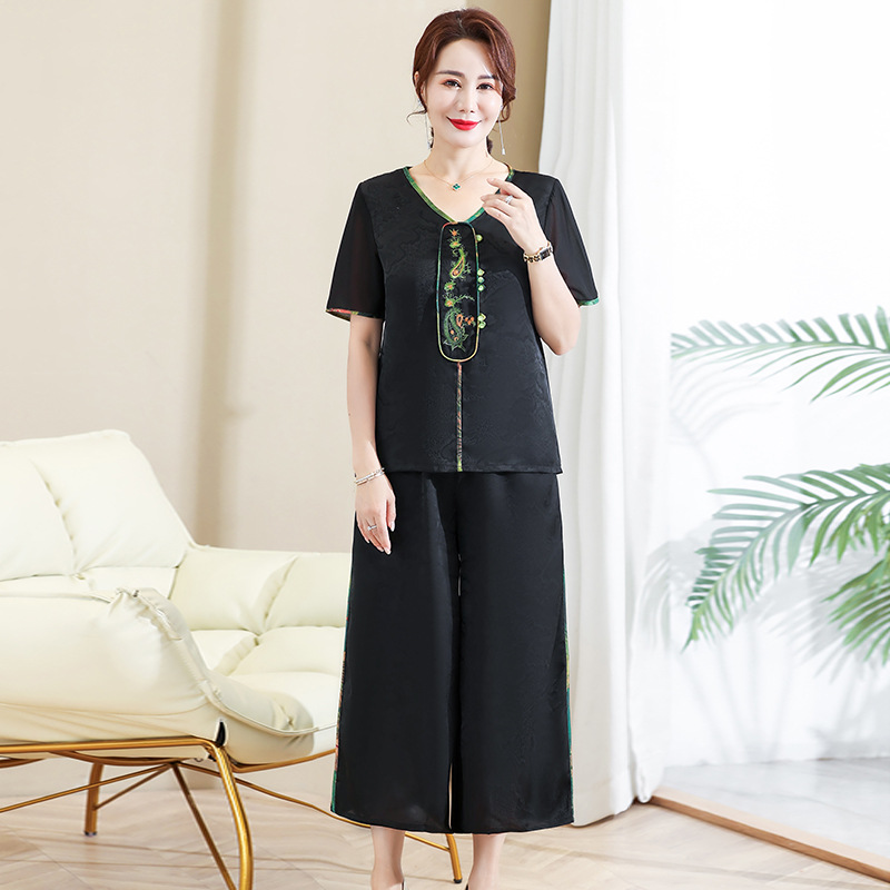 C5097 830K ĐỒ BỘ NỮ SHERYG BIG SIZE NGOẠI CỠ NGẮN TAY CẢ BỘ 2 MÓN MÙA HÈ TRUNG NIÊN THÊU HỌA TIẾT HOA TRÔNG TRẺ HƠN TUỔI THỜI TRANG NỮ G03 SẢN PHẨM MỚI