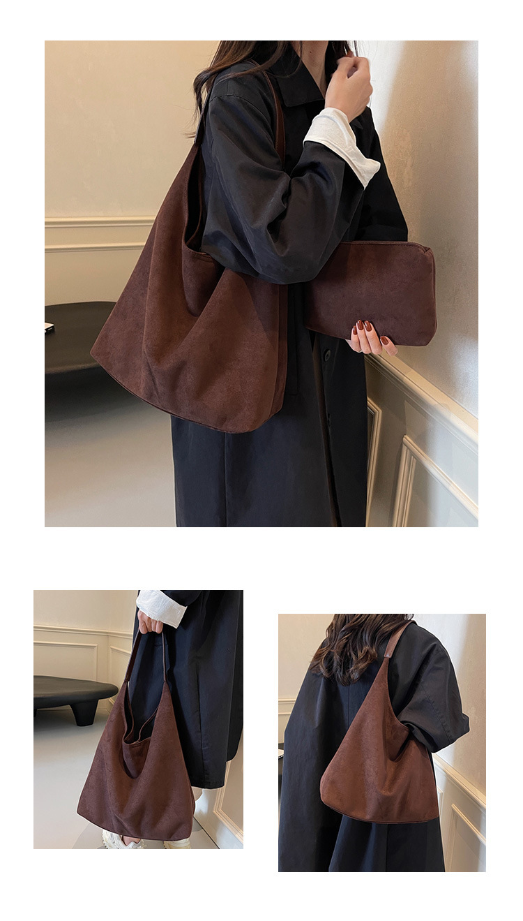 Maillard Tote Bag Women 2024 New Large Capacity Commuter Bag Summer High end Frosted Retro Shoulder Bag_voghion.com