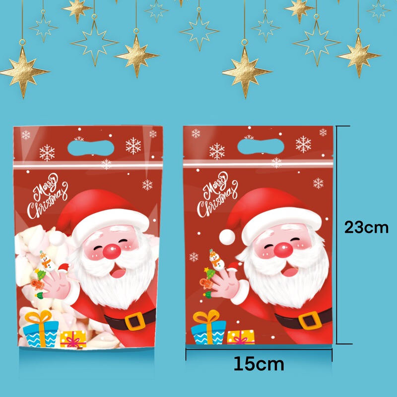 新しいクロスボーダークリスマススノーフレークキャンディバッグビスケット自立ジップロックバッグクリエイティブホリデーギフトバッグ卸売|undefined