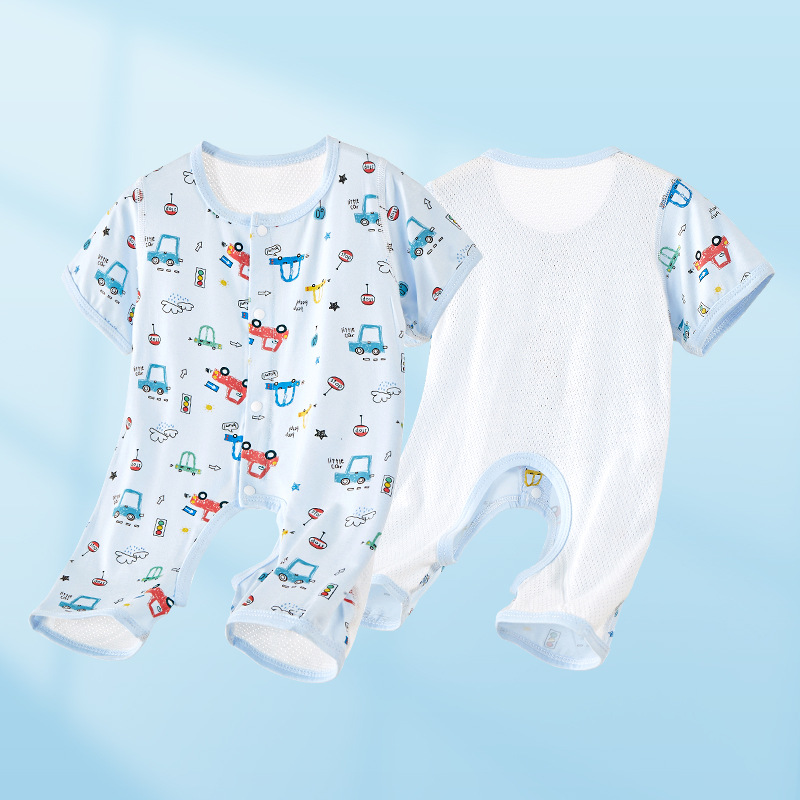 Baby overcoat, pijamas de manga corta delgados de verano recién nacidos, ropa de verano para niños, niñas y niños, ropa de bebé image 7